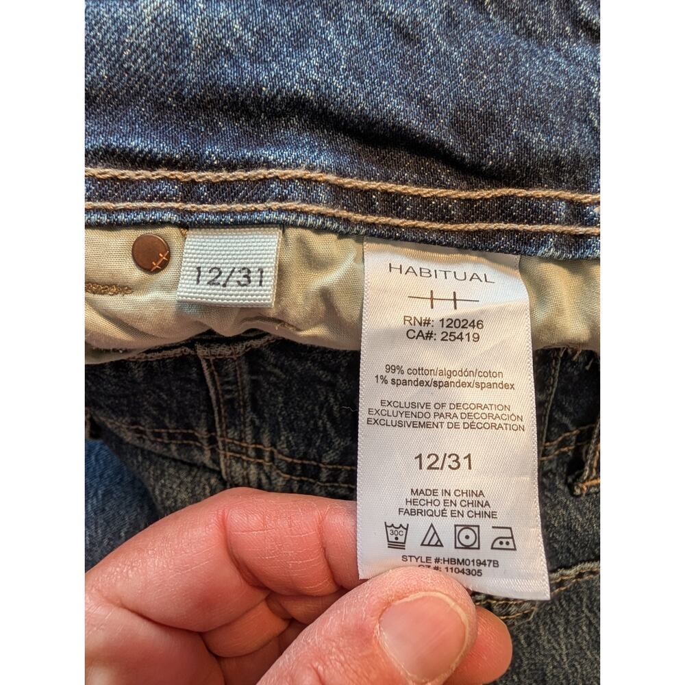 Habitual Women's Wide Leg Cargo Blue Denim Utility Pocket Jeans Size 12/31 - Picture 10 of 12